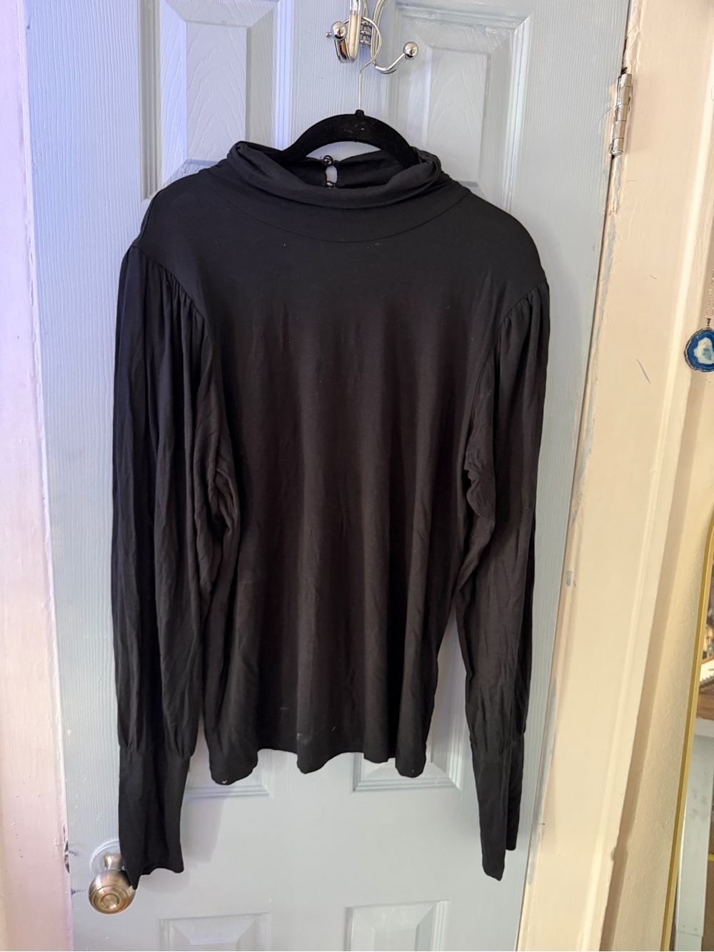 VENUS Black Long Sleeve Turtleneck Top
